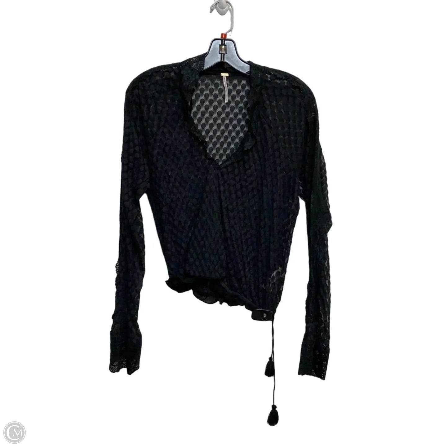 Top Long Sleeve By Free People In Black, Size: L
