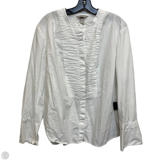 Top Long Sleeve By H&m In White, Size: L