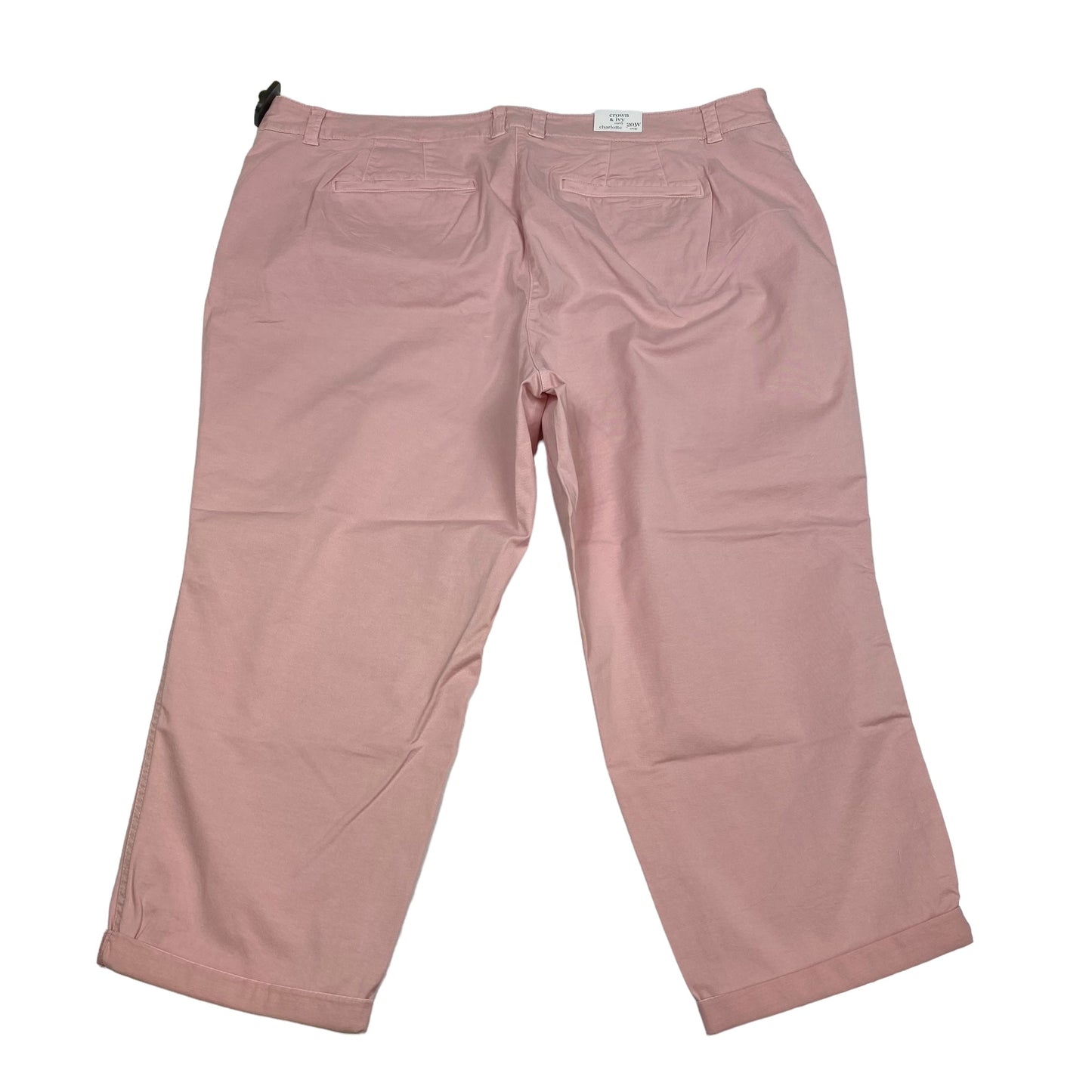 Pink Pants Cropped Crown And Ivy, Size 20w