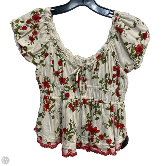 Top Short Sleeve By Maeve In Cream, Size: Xsp