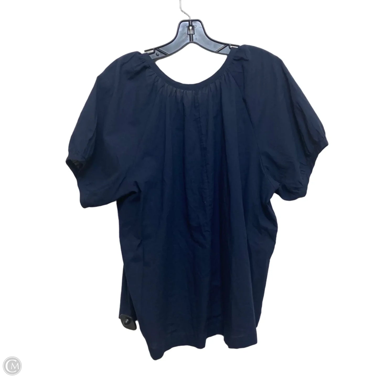 Top Short Sleeve By Maurices In Navy, Size: L