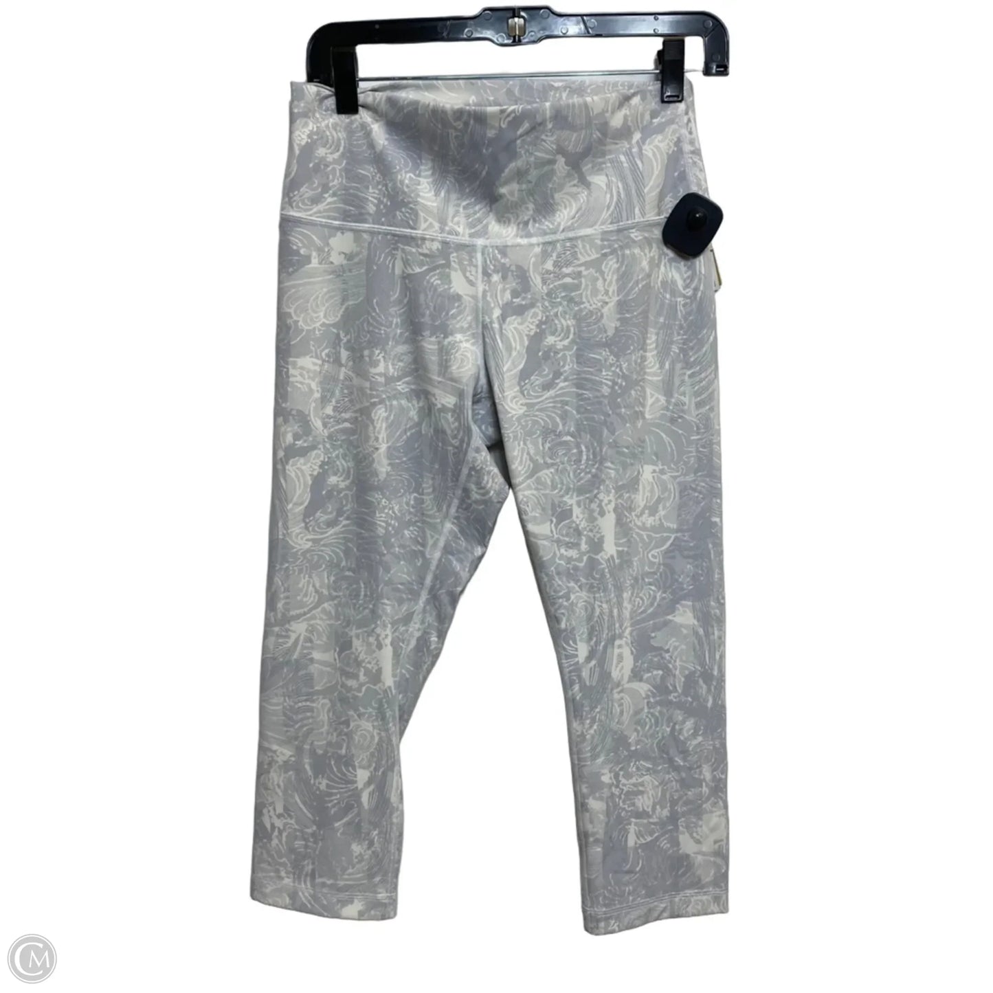 Athletic Leggings Capris By Lululemon In Cream & Grey, Size: M