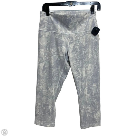 Athletic Leggings Capris By Lululemon In Cream & Grey, Size: M