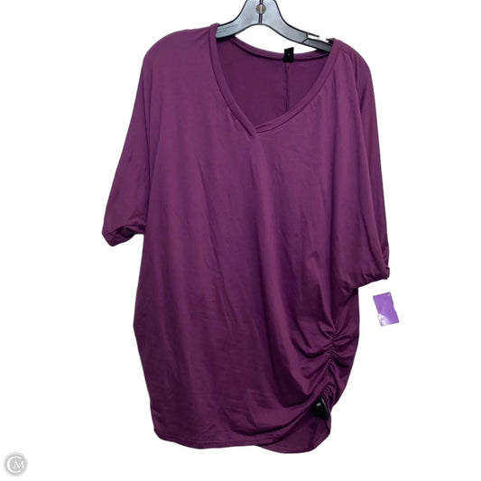 Top Short Sleeve By Shein In Purple, Size: 2x