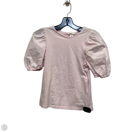 Top Short Sleeve By H&m In Pink, Size: Xs