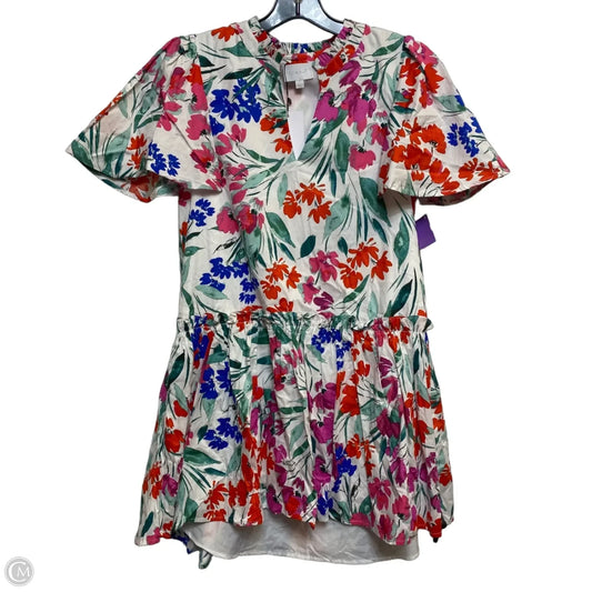 Dress Casual Short By Sugar Lips In Floral Print, Size: S