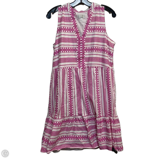 Dress Casual Short By Signature By Robbie Bee In Pink & White, Size: M