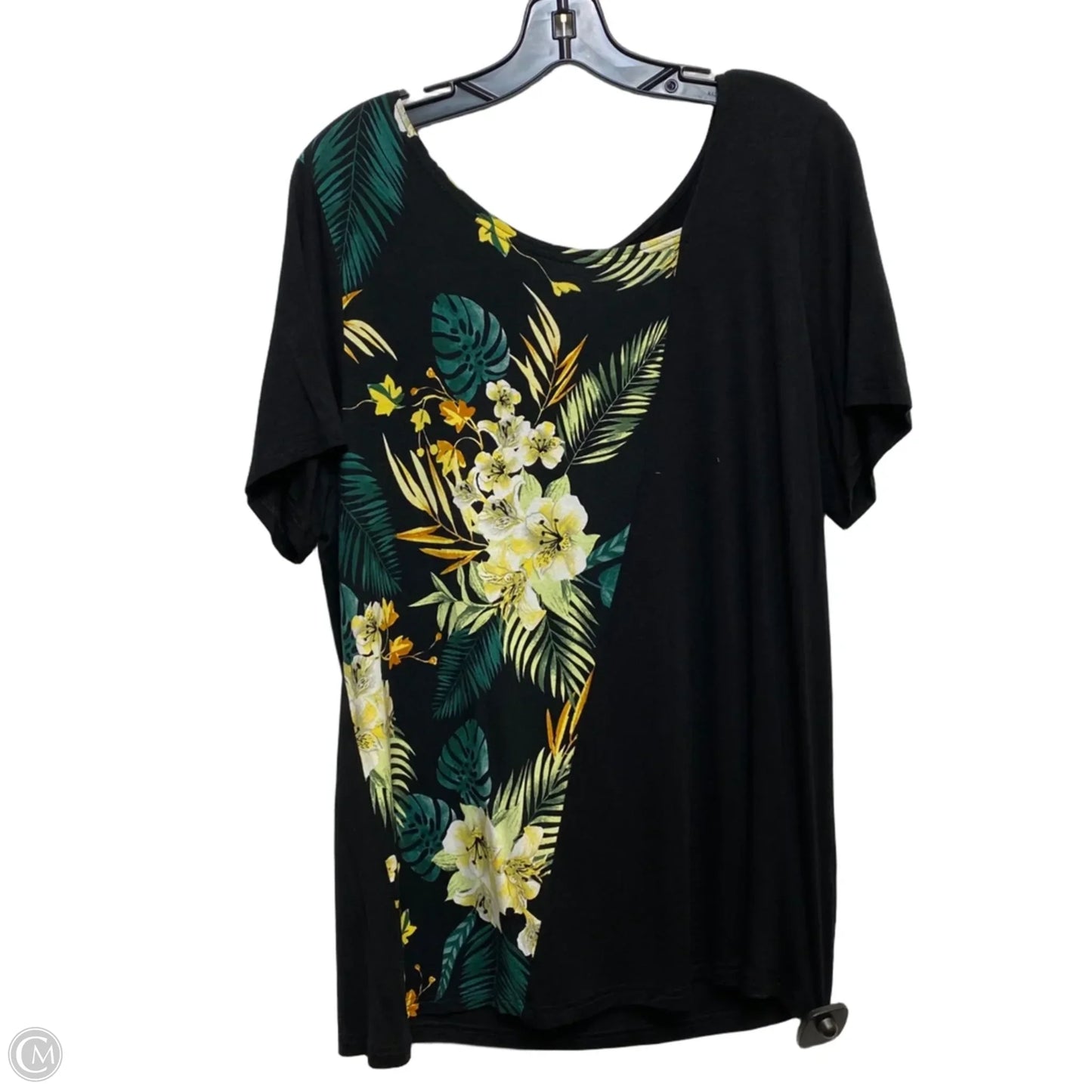 Top Short Sleeve By Cmf In Black, Size: Xl