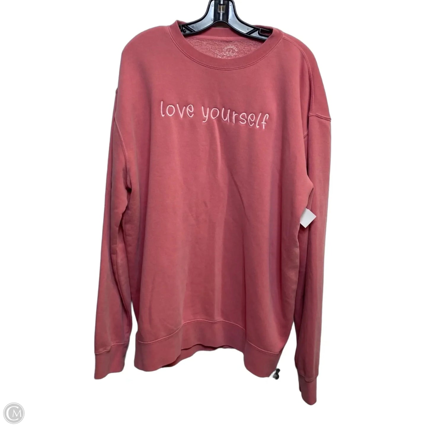 Sweatshirt Crewneck By Maddie Green Boutique In Pink, Size: Xl