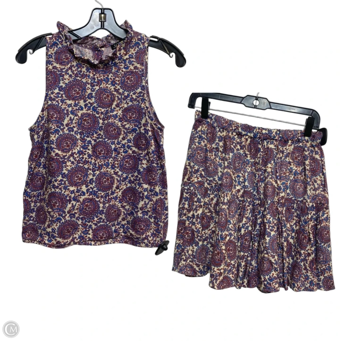 Skirt Set 2pc By J. Crew In Blue & Red, Size: Xxs