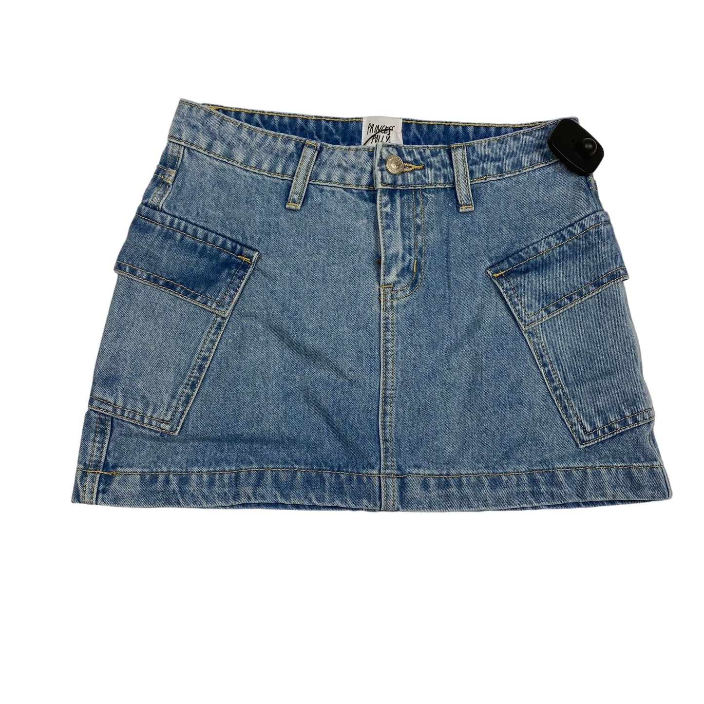 Blue Denim Skirt Mini & Short Princess Polly, Size Xs