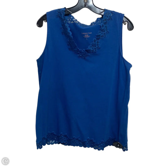 Top Sleeveless Basic By Coldwater Creek In Blue, Size: L
