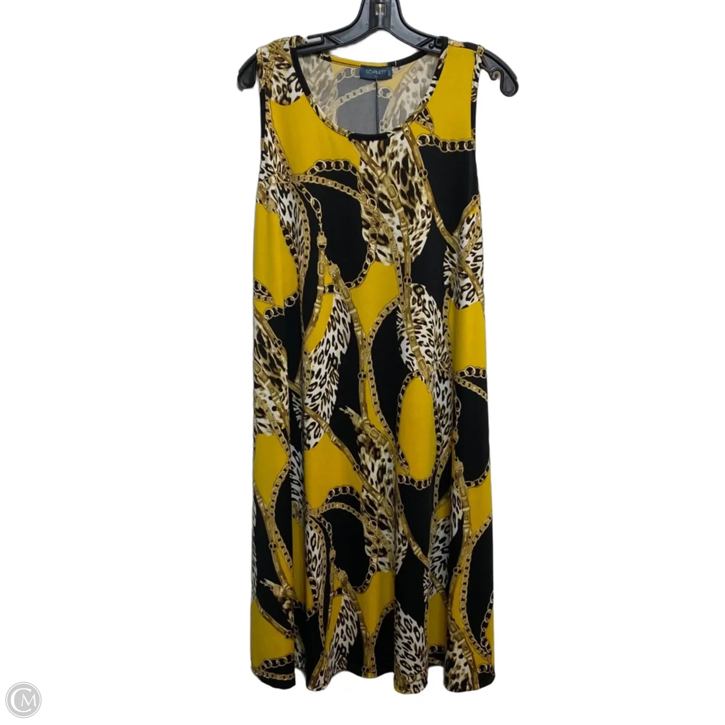Dress Casual Short By Scarlett In Black & Yellow, Size: Xl
