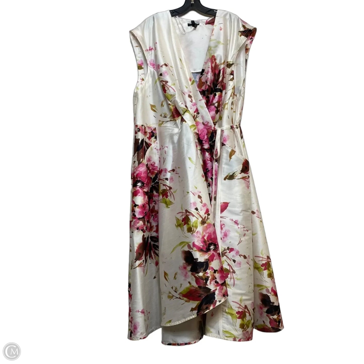 Dress Party Midi By Donna Karan In Pink, Size: 3x