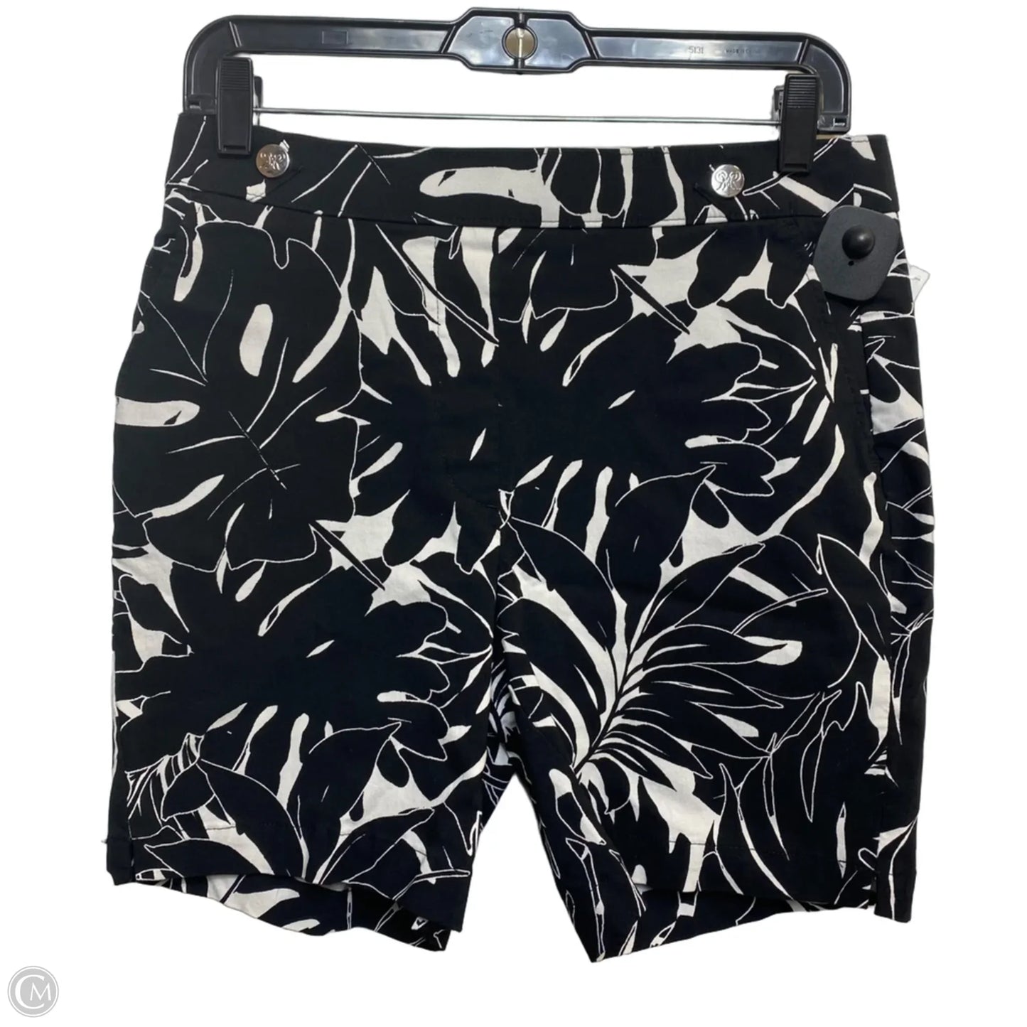Skirt Mini & Short By Rafaella In Black & White, Size: M
