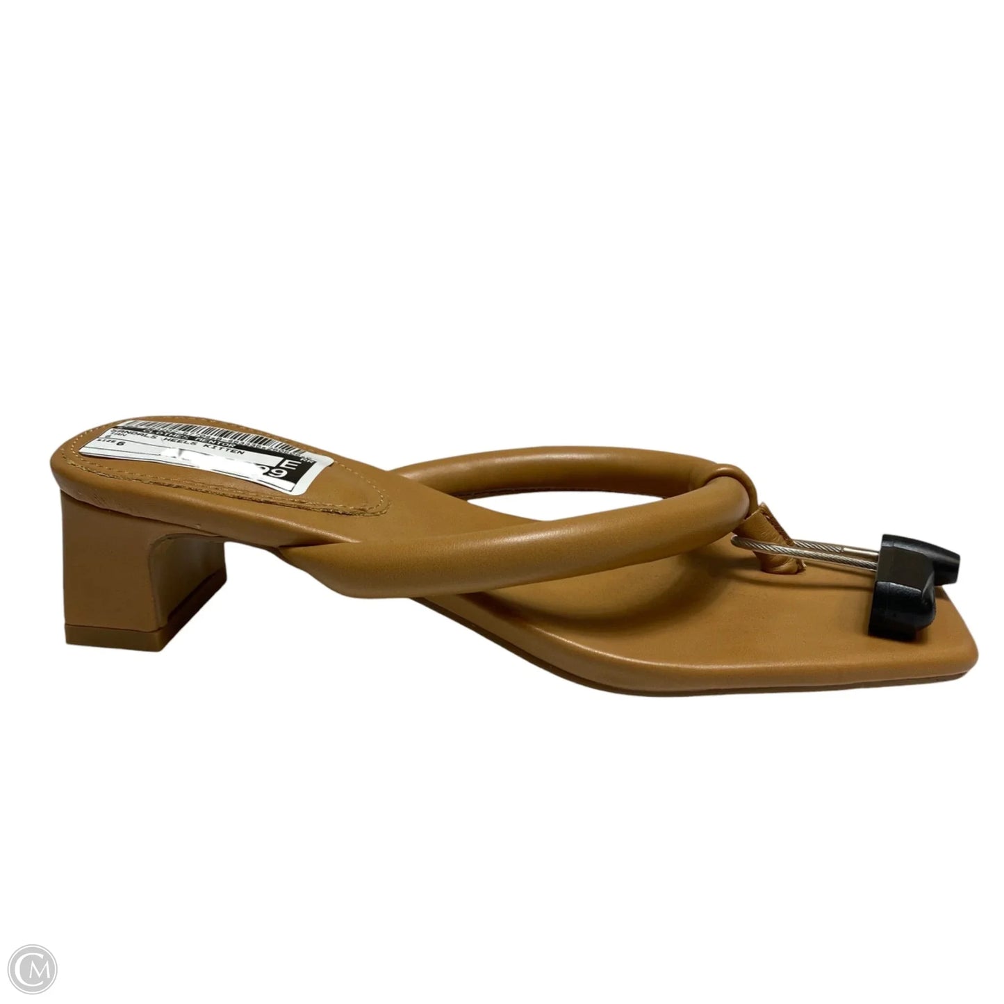 Sandals Heels Kitten By Clothes Mentor In Tan, Size: 6