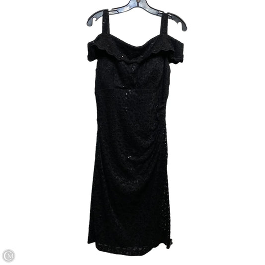 Dress Party Midi By R And M Richards In Black, Size: L