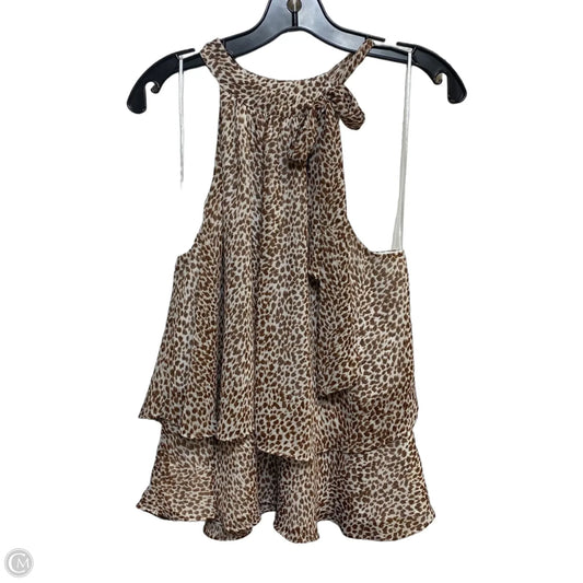 Top Sleeveless By Express In Animal Print, Size: S