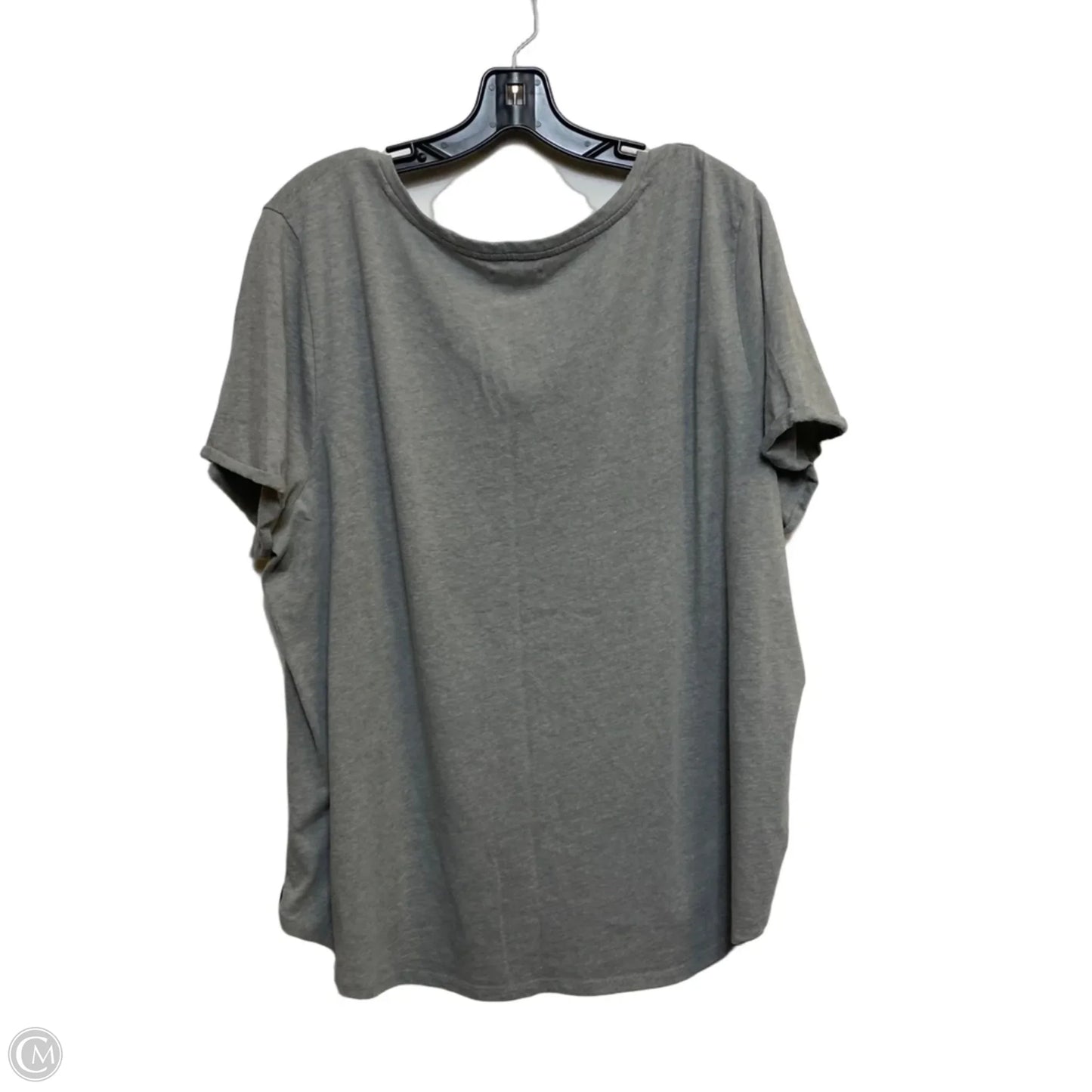 Top Short Sleeve By Maurices In Grey, Size: 2x