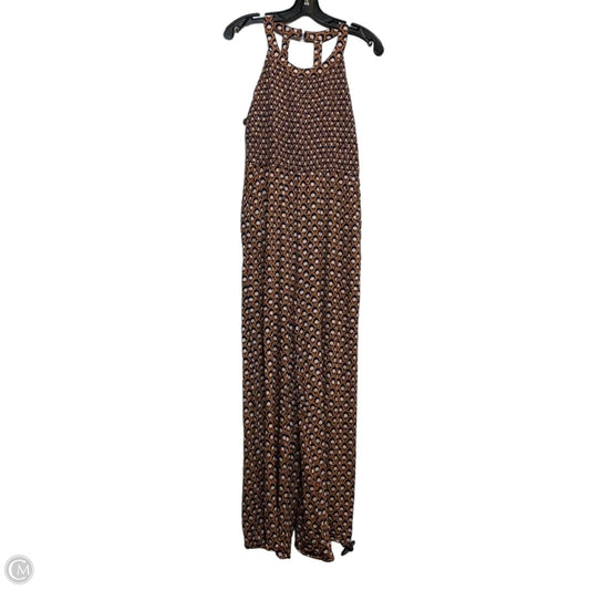 Jumpsuit By Jessica Simpson In Brown & Grey, Size: L