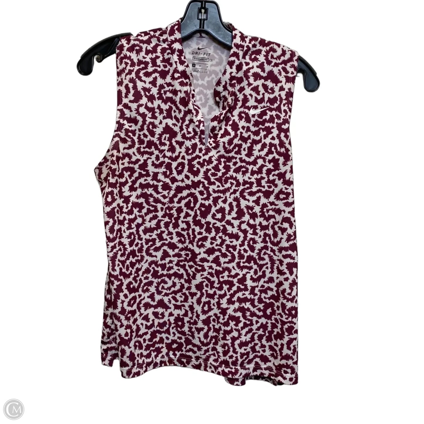 Athletic Tank Top By Nike Apparel In Purple & White, Size: M