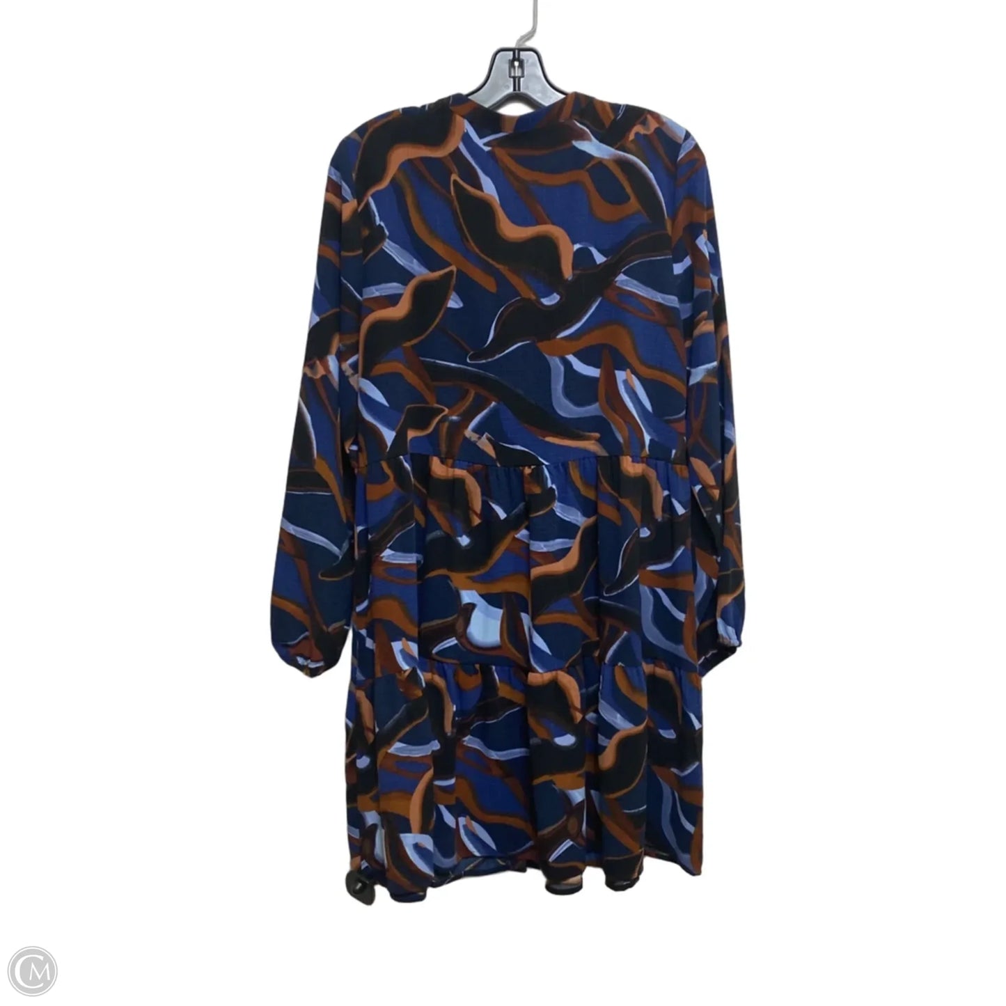 Dress Casual Short By Nine West Apparel In Blue & Brown, Size: M