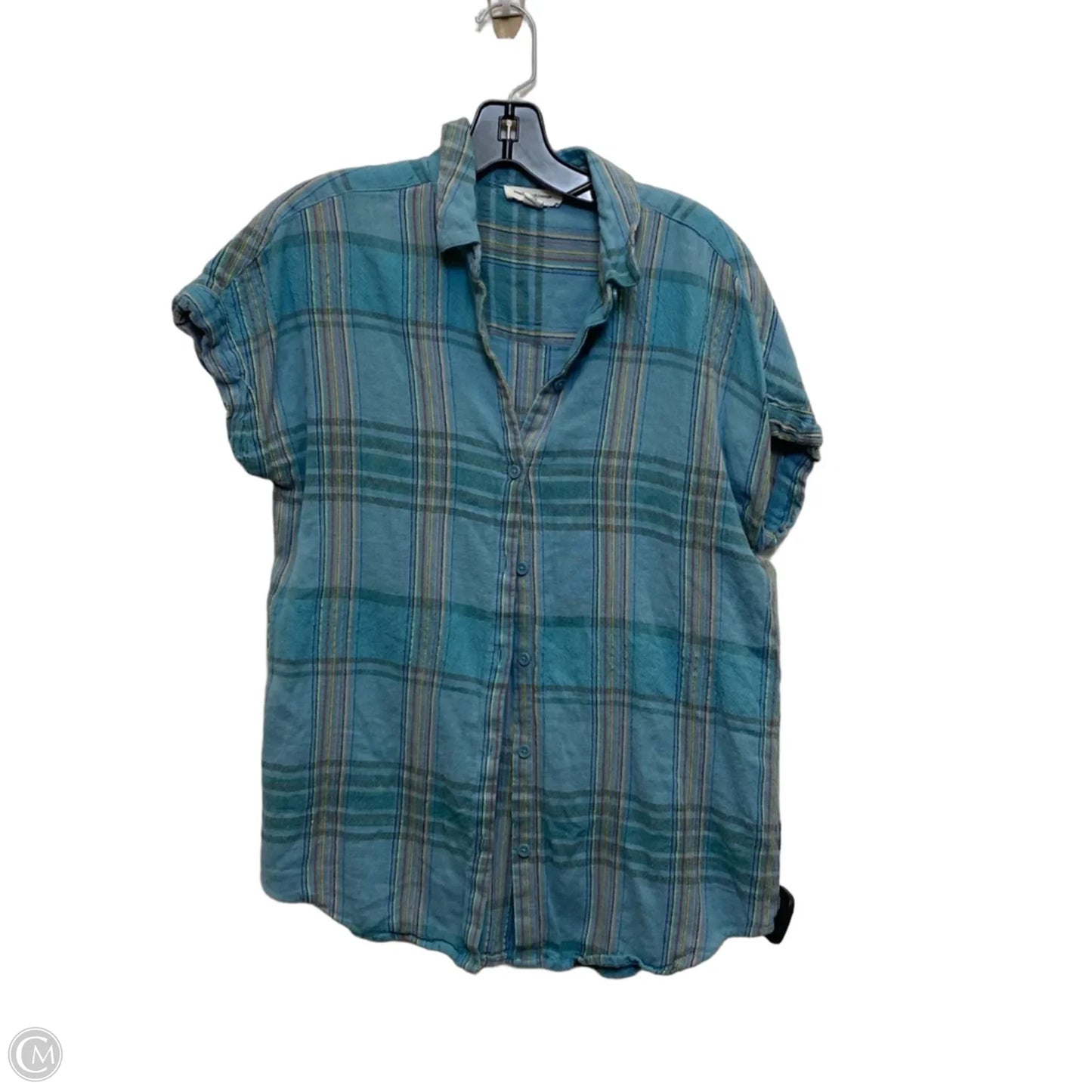 Top Short Sleeve By Beachlunchlounge In Blue, Size: M