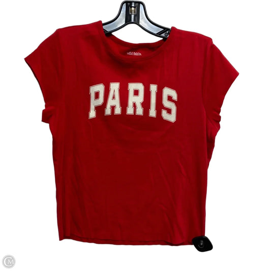 Top Short Sleeve By Wild Fable In Red, Size: M
