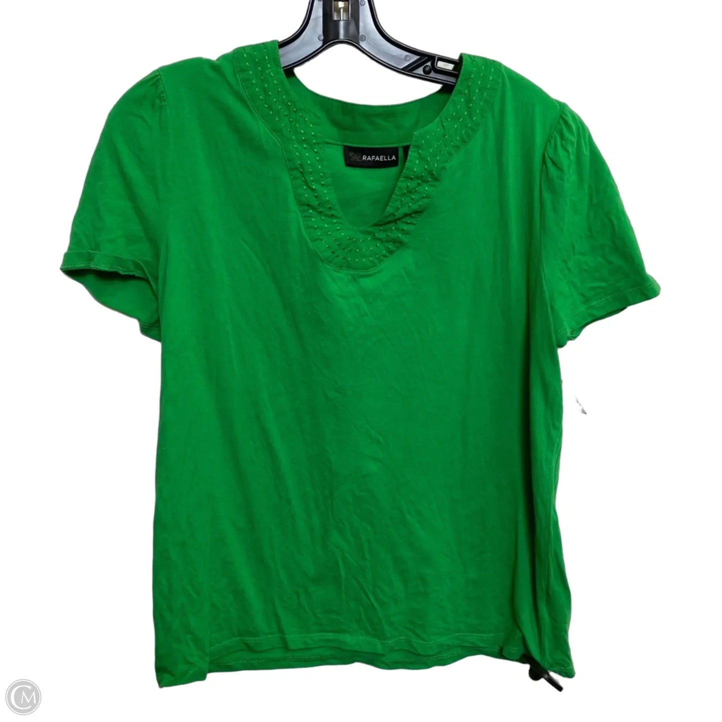 Top Short Sleeve By Rafaella In Green, Size: L