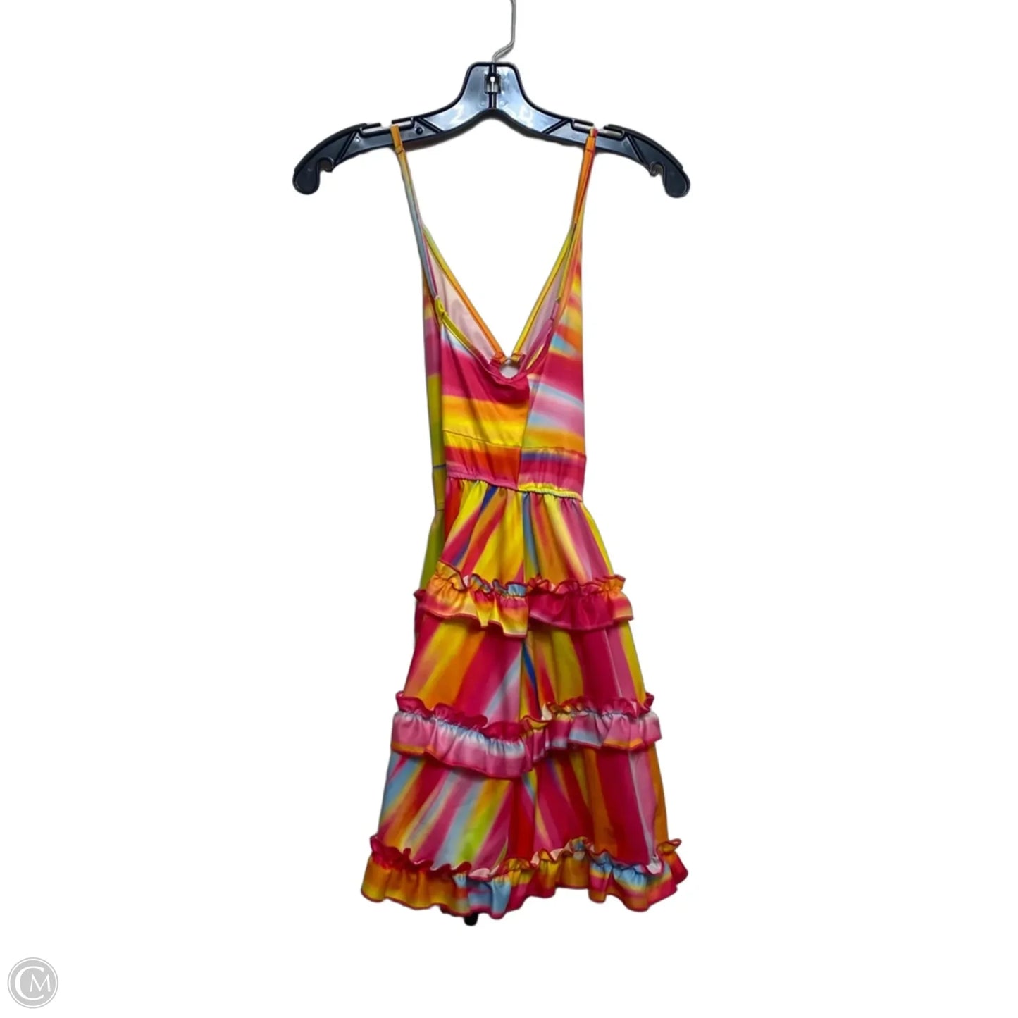 Dress Casual Short By Shein In Pink & Yellow, Size: S