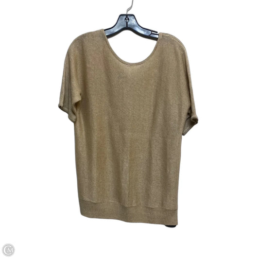 Top Short Sleeve By Talbots In Tan, Size: M