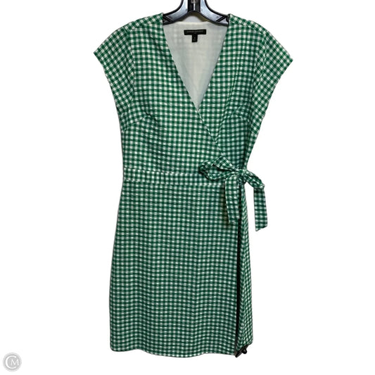 Dress Casual Short By Banana Republic In Green & White, Size: M