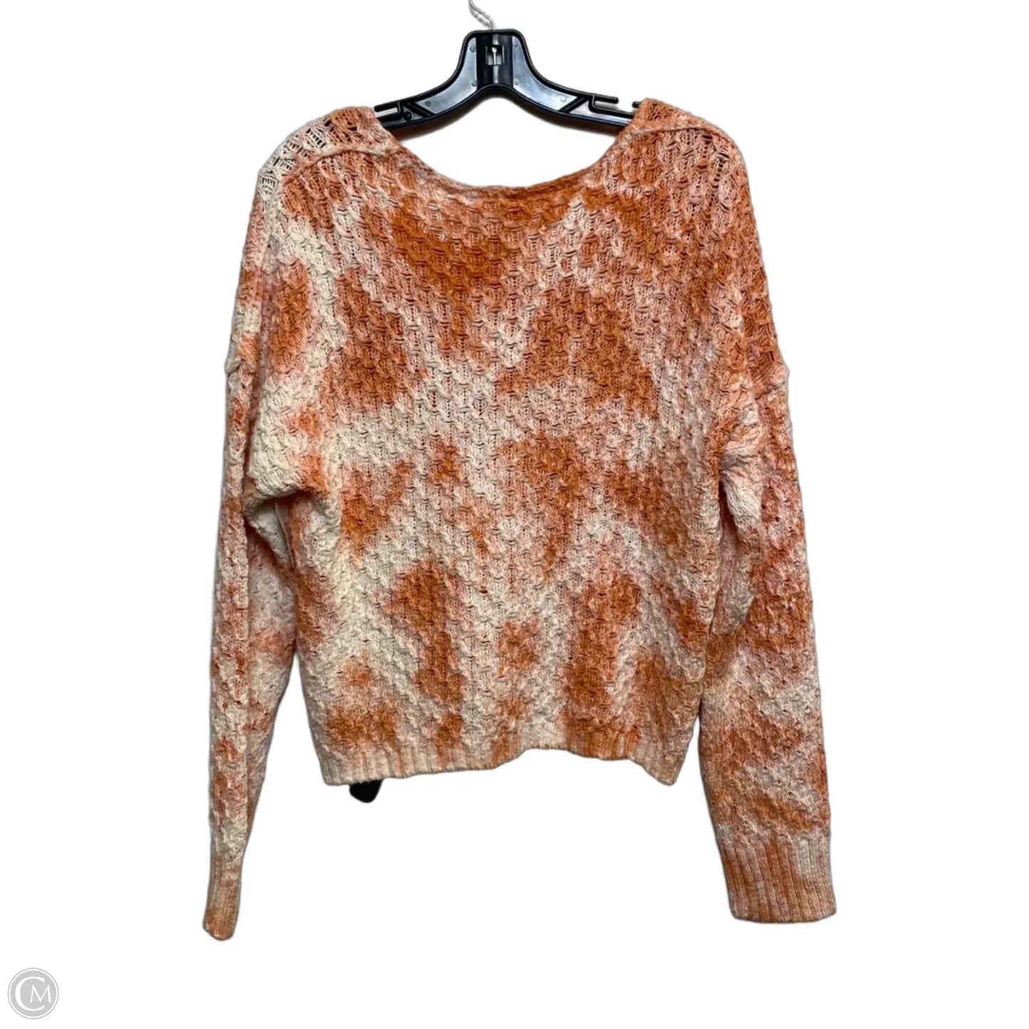 Sweater By Pilcro In Orange & White, Size: S