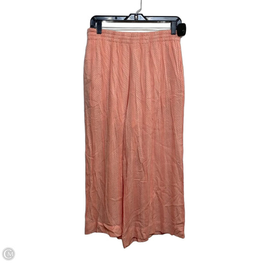 Pants Cropped By Maeve In Pink & White, Size: S