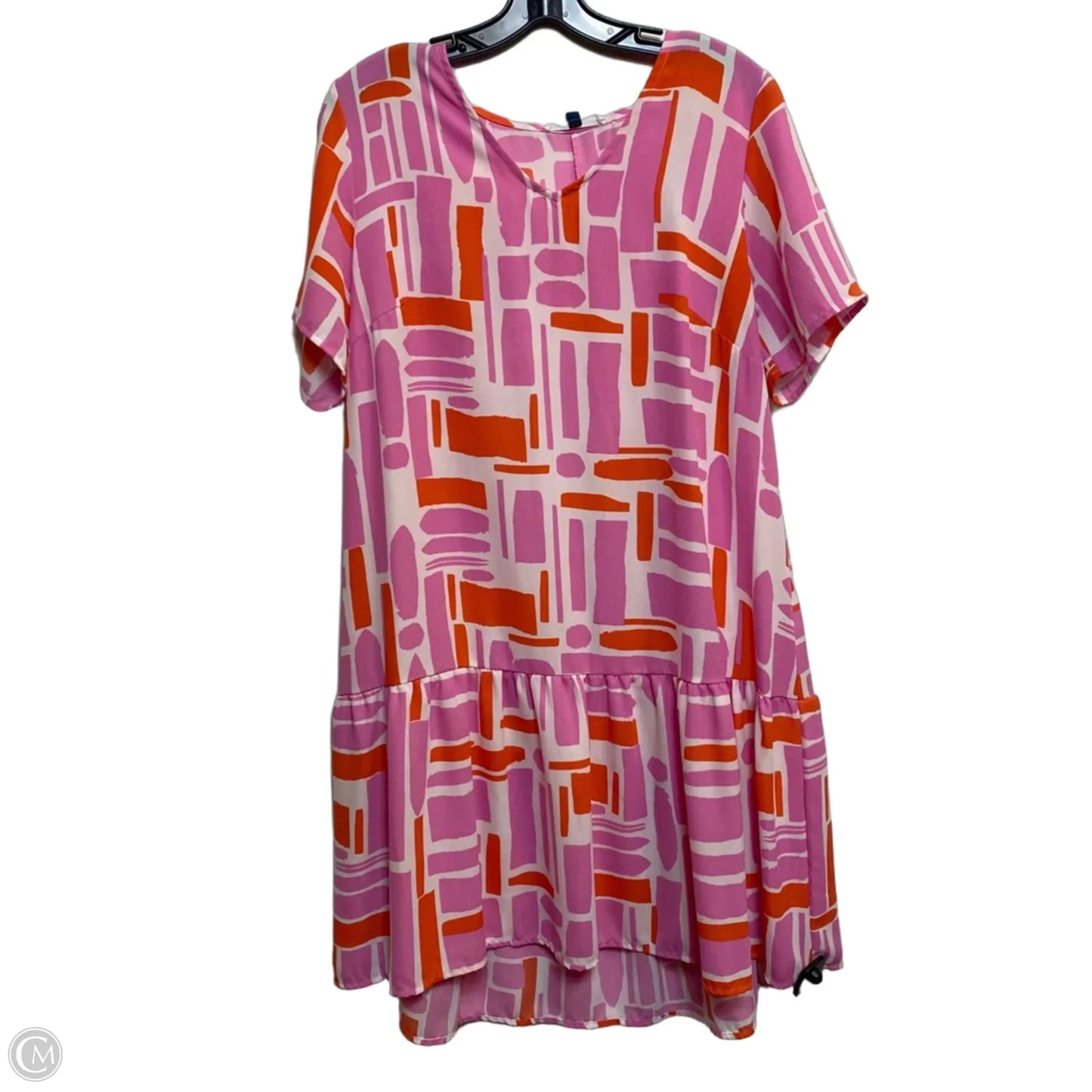 Dress Casual Short By Michelle Mcdowell In Pink & Red, Size: L