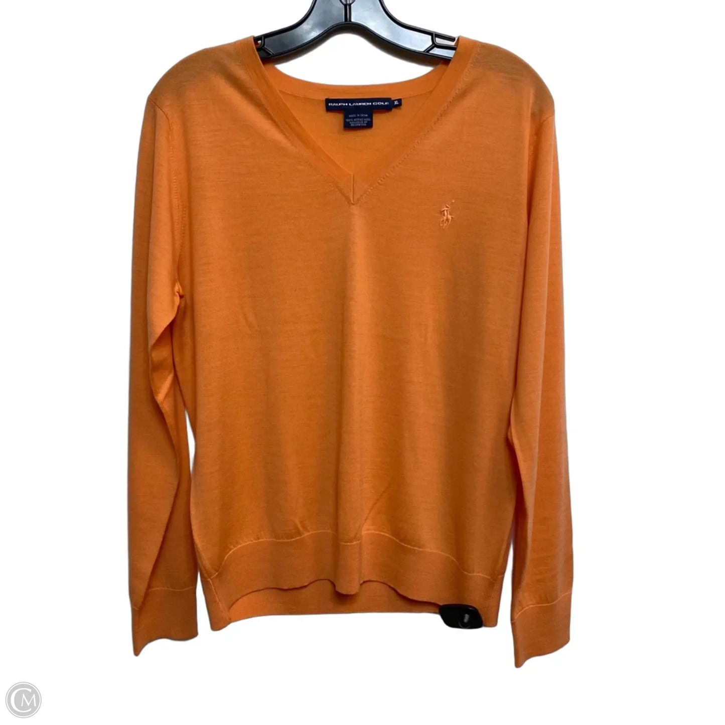 Top Long Sleeve By Ralph Lauren In Orange, Size: Xl