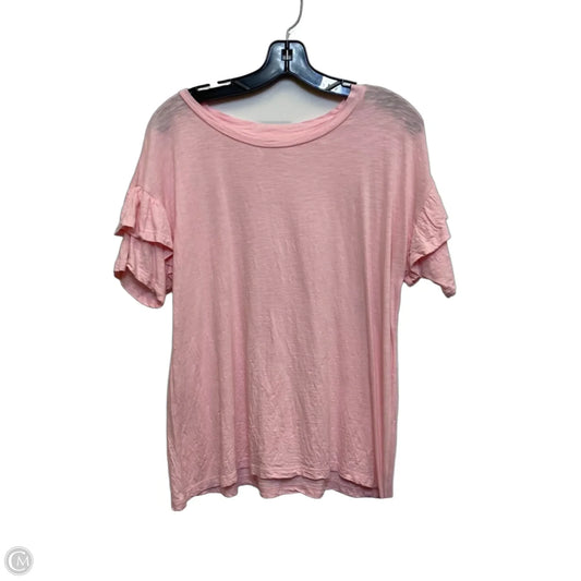 Top Short Sleeve By Crown And Ivy In Pink, Size: L