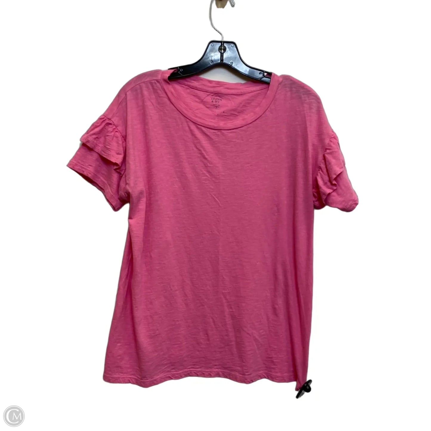 Top Short Sleeve By Crown And Ivy In Pink, Size: L
