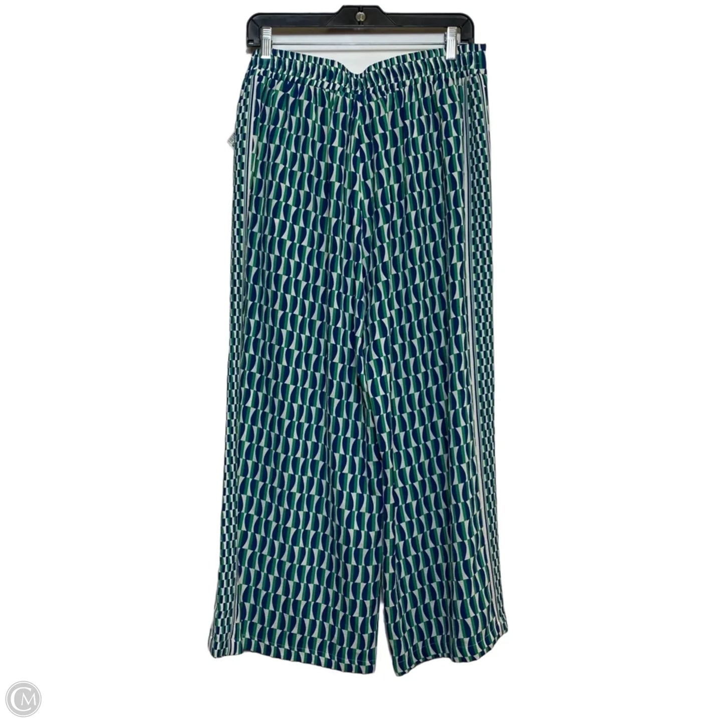 Pants Cropped By Max Studio In Blue & Green, Size: L