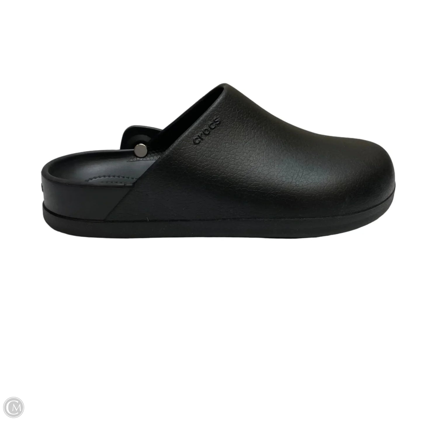 Shoes Flats By Crocs In Black, Size: 10