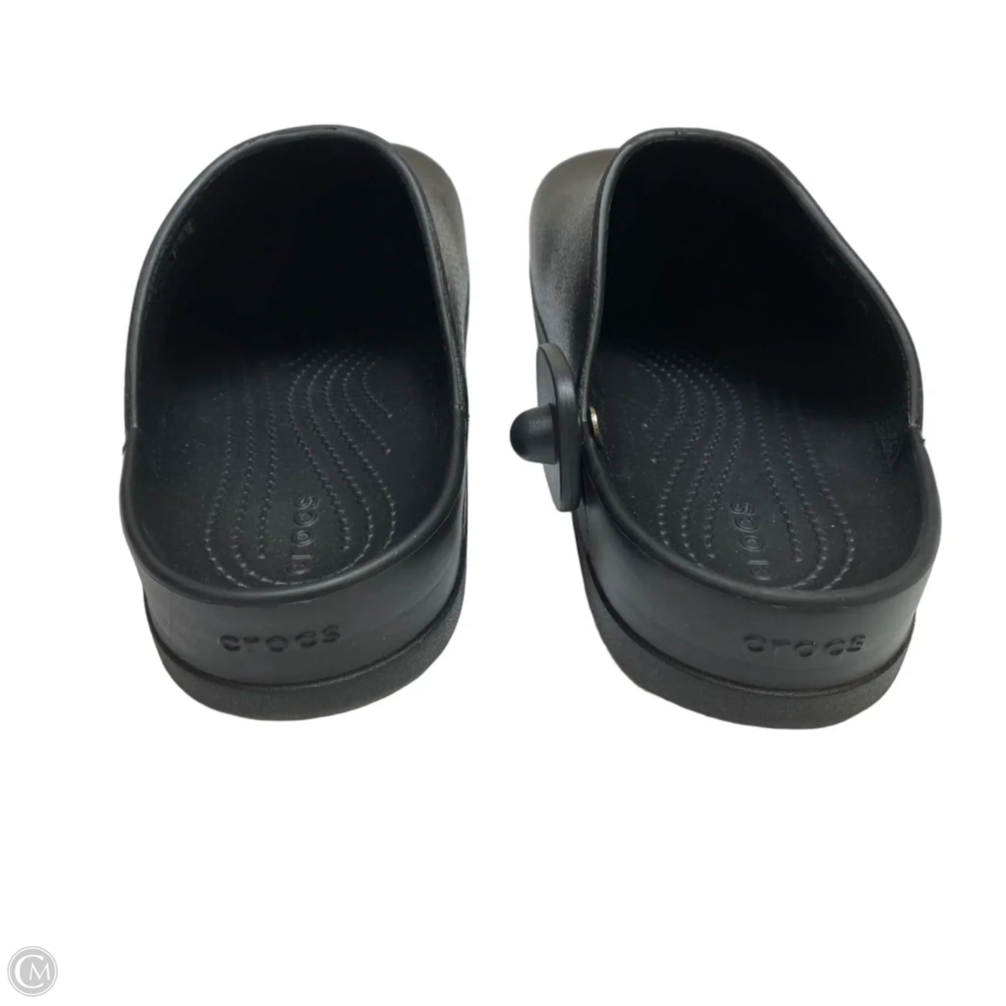 Shoes Flats By Crocs In Black, Size: 10