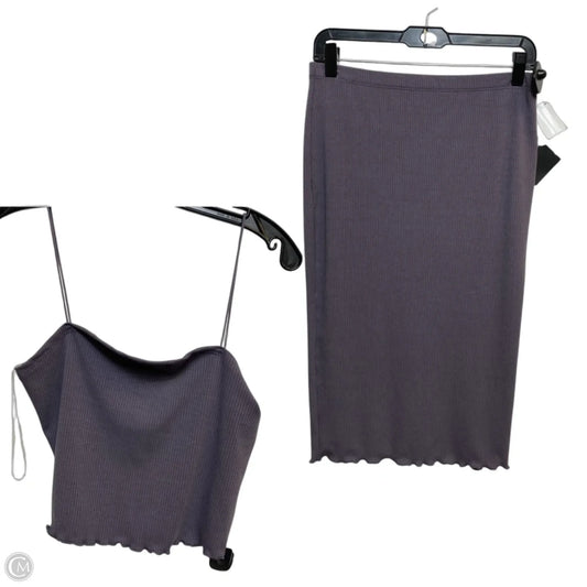 Skirt Set 2pc By Clothes Mentor In Purple, Size: Xl