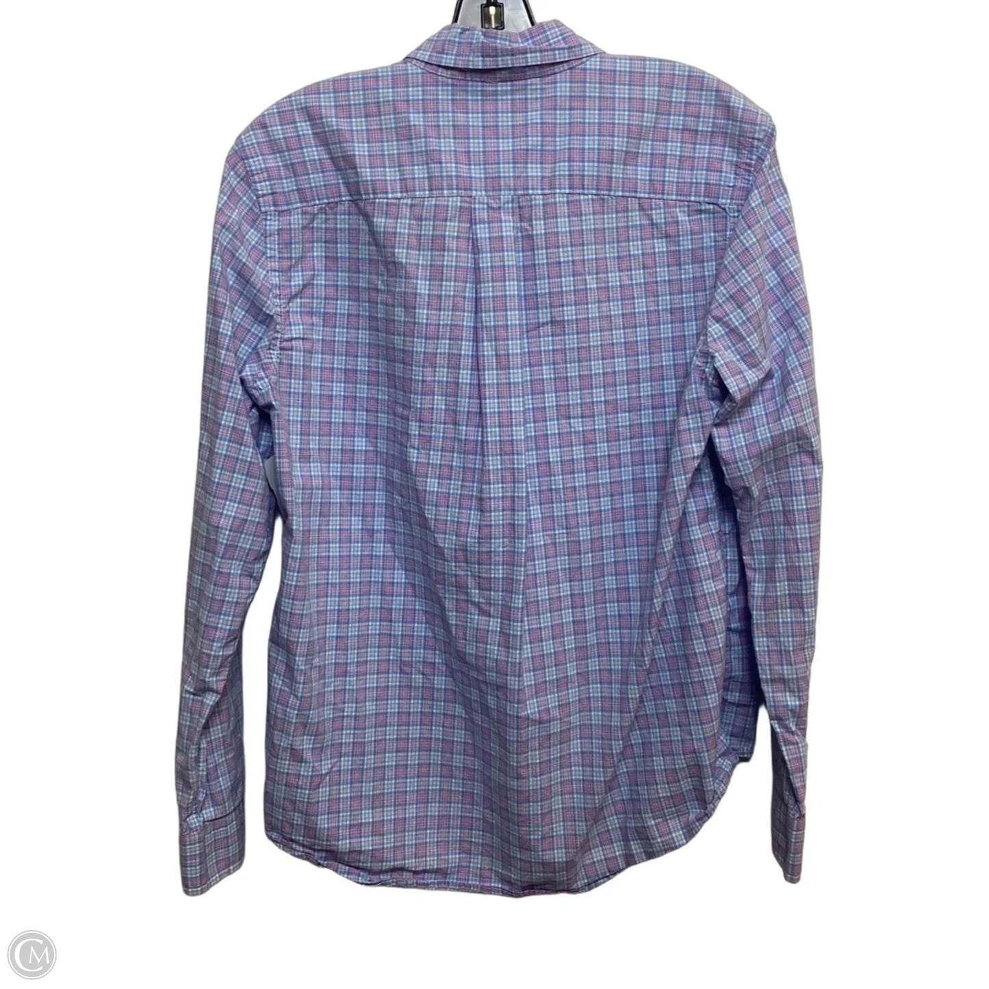 Top Long Sleeve By Polo Ralph Lauren In Blue & Pink, Size: Xl