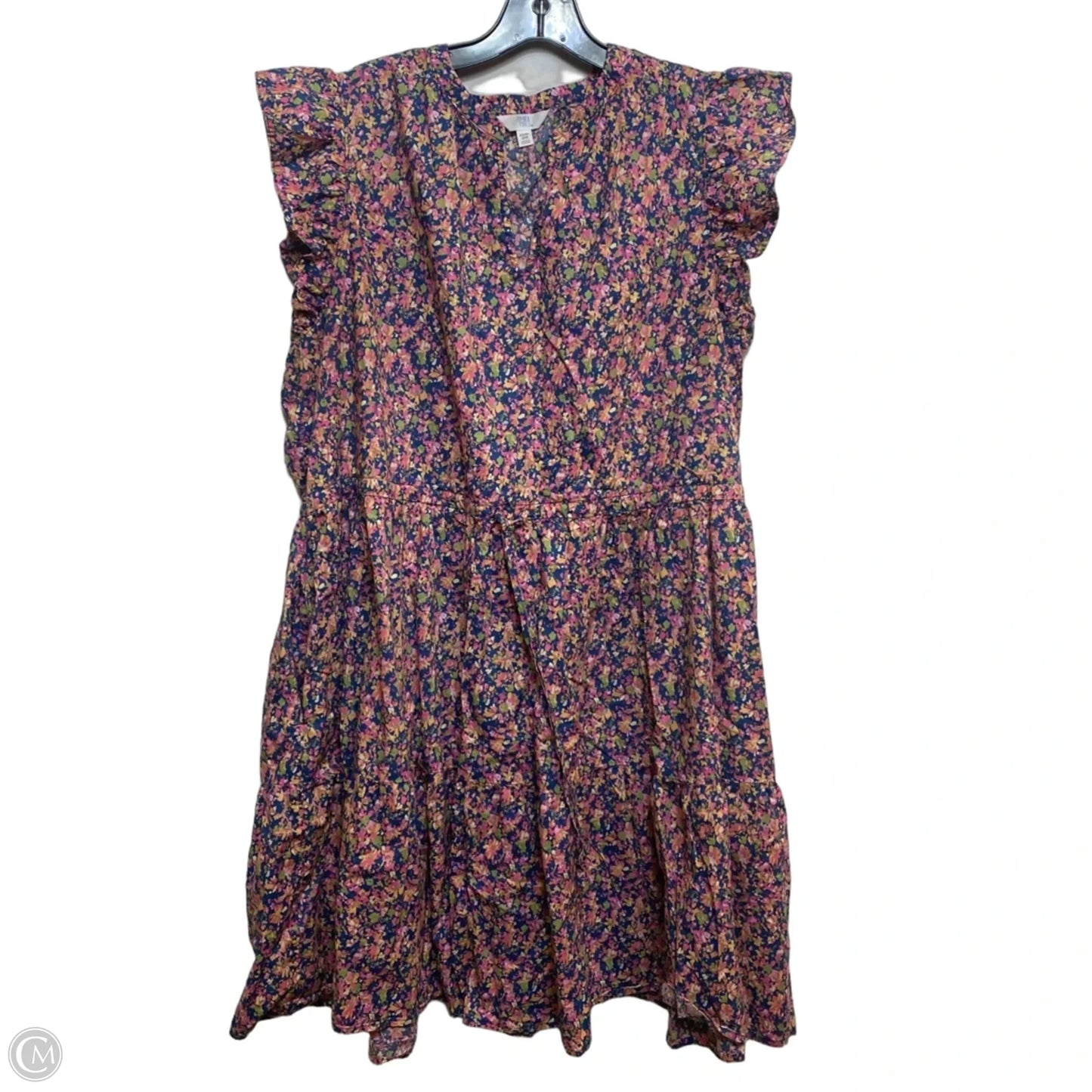 Dress Casual Short By Time And Tru In Blue & Pink, Size: 3x