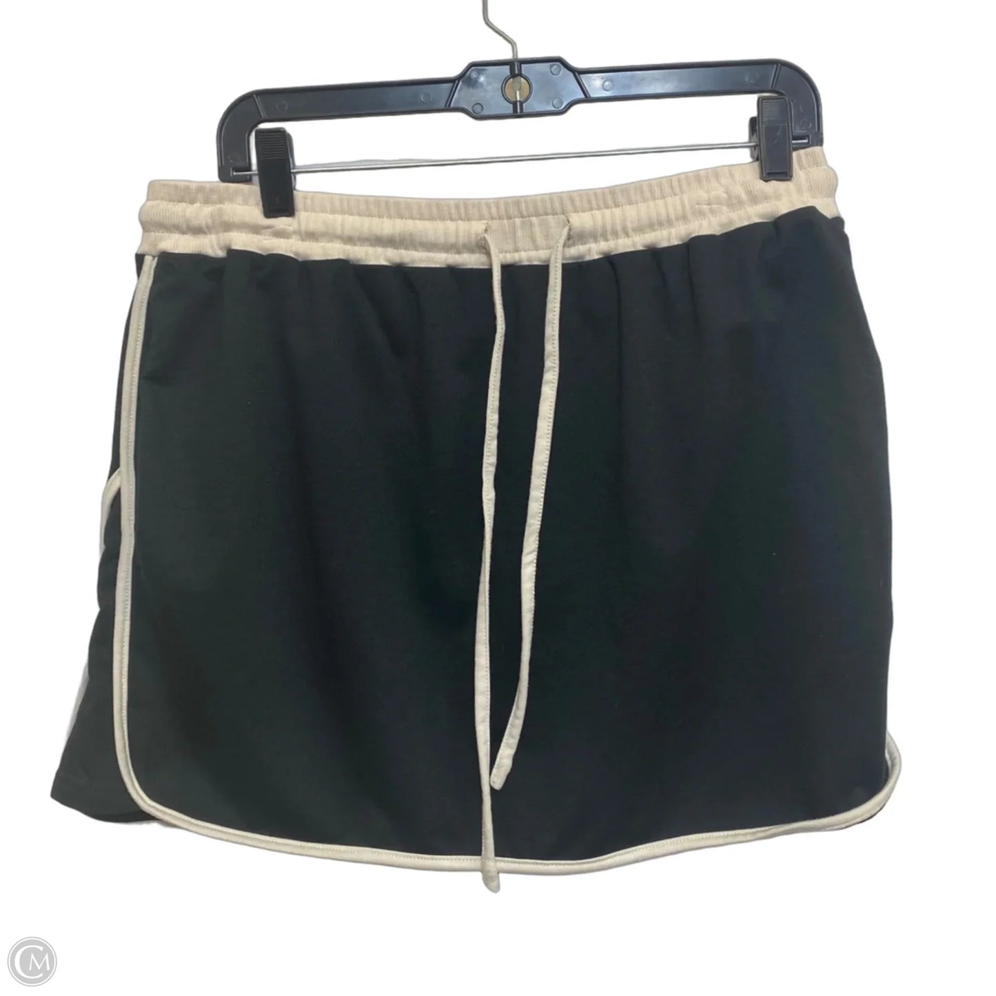 Skort 2pc Set By Evaless In Black & Cream, Size: Xl