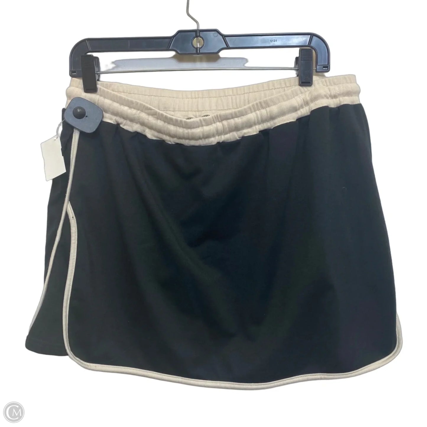 Skort 2pc Set By Evaless In Black & Cream, Size: Xl