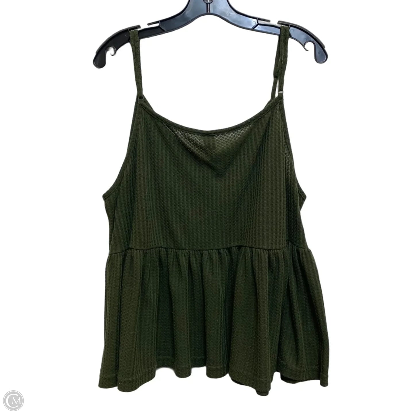 Top Sleeveless By Shein In Green, Size: 4x