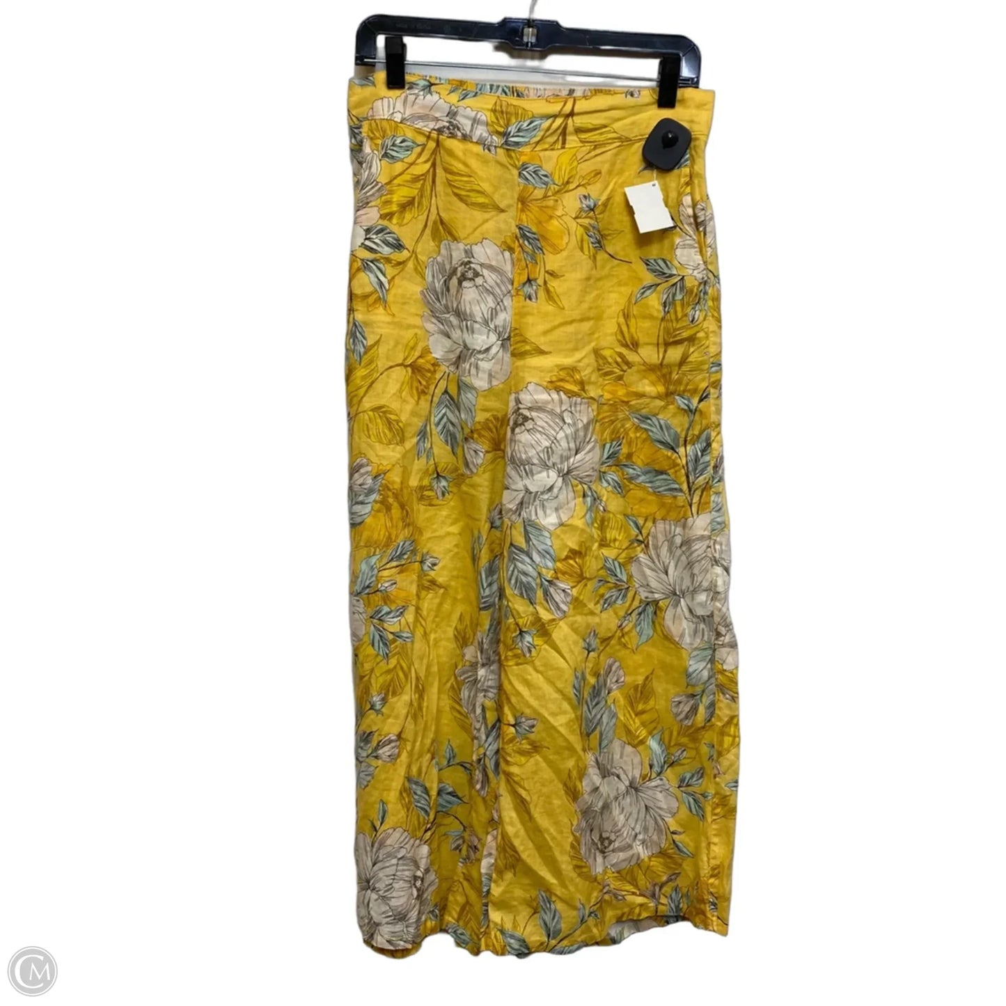 Pants Linen By Nicole Miller In Yellow, Size: M