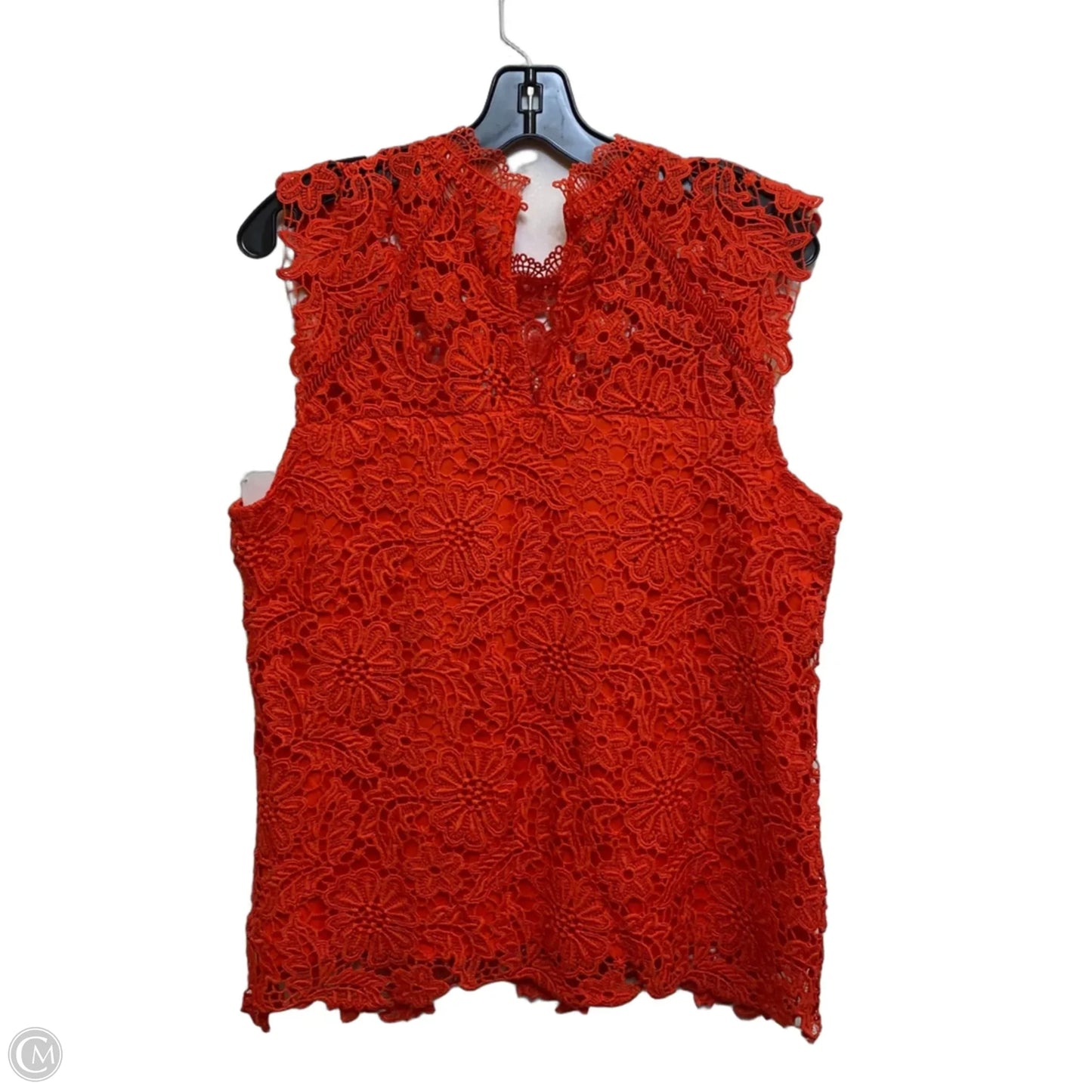 Top Sleeveless By Adiva In Red, Size: M