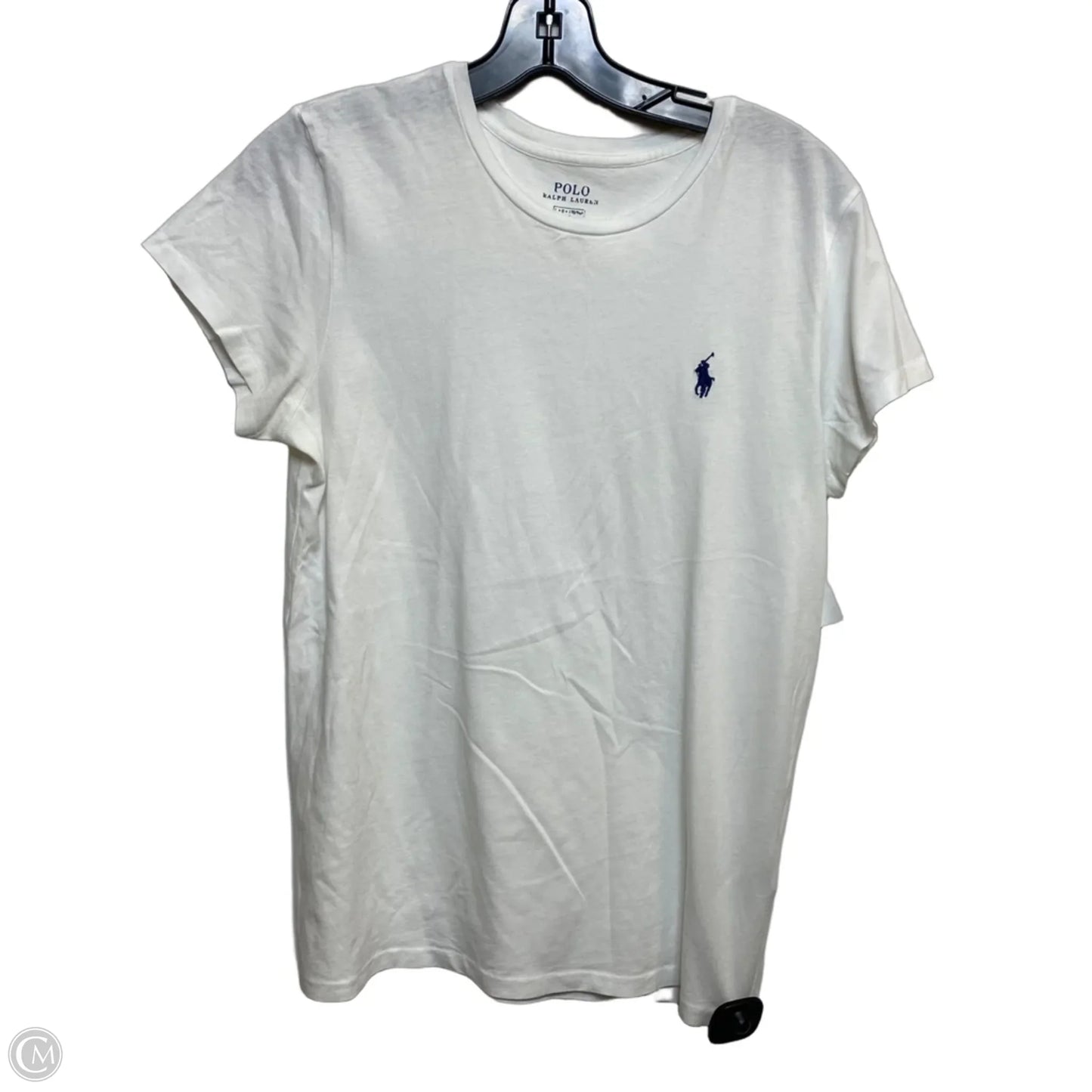 Top Short Sleeve By Polo Ralph Lauren In White, Size: L